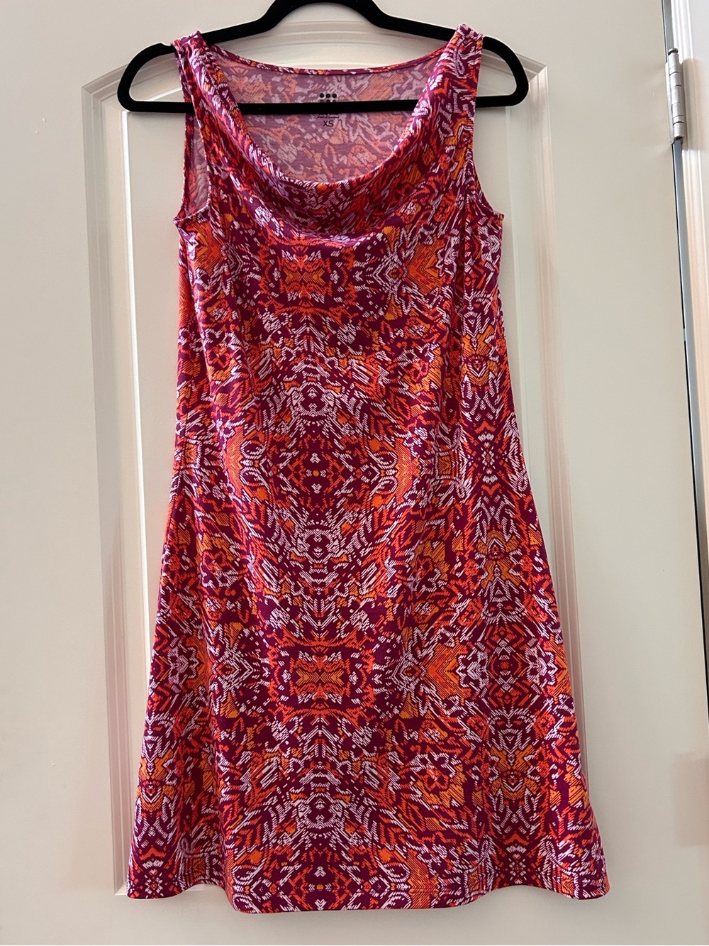 Title Nine Breeze Cowl Neck Tank Dress. Geometric Maximalist. Travel. Outdoor.